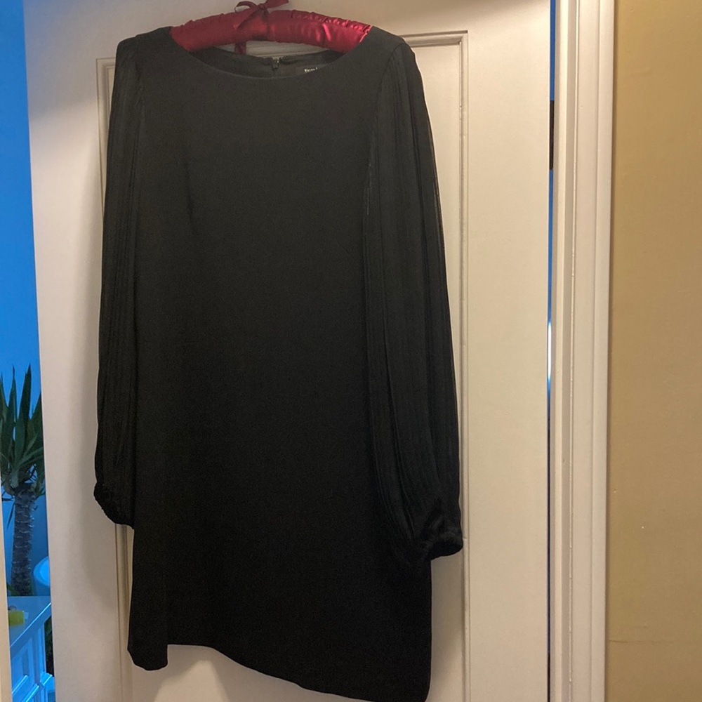 White House Black Market shift dress with chiffon sleeves